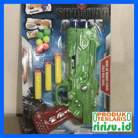 Terlaris- Mainan Pistol Kokang Tembakan Peluru Nerf & Peluru Bulat 6Ergty6-