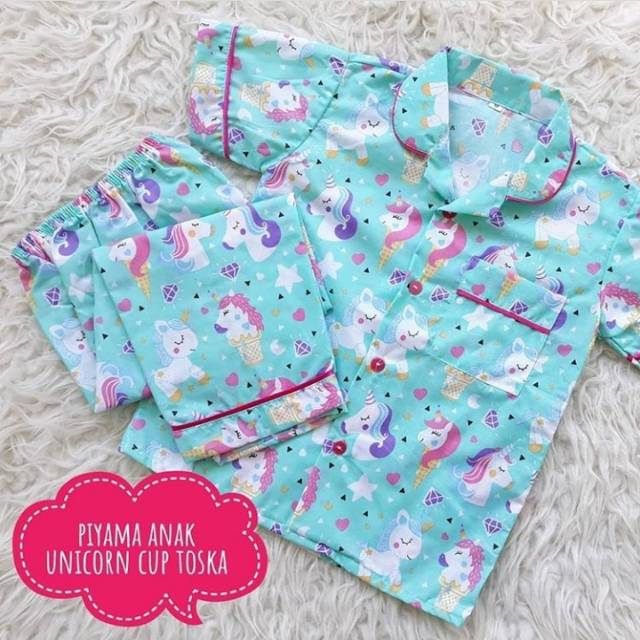 piyama anak kuda poni 1-5 tahun