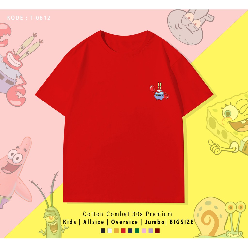 SPONGEBOB T0612 / COUPLE KAOS / T-SHIRT / TERMURAH DISNEY BESTSELLER / CUSTOM / TUMBLR TEE / KADO