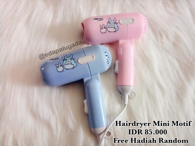 hairdryer mini motif ladystar LS-357 Ori, hairdryer lipat , catokan 2in1 , sisir catok , sisir blow