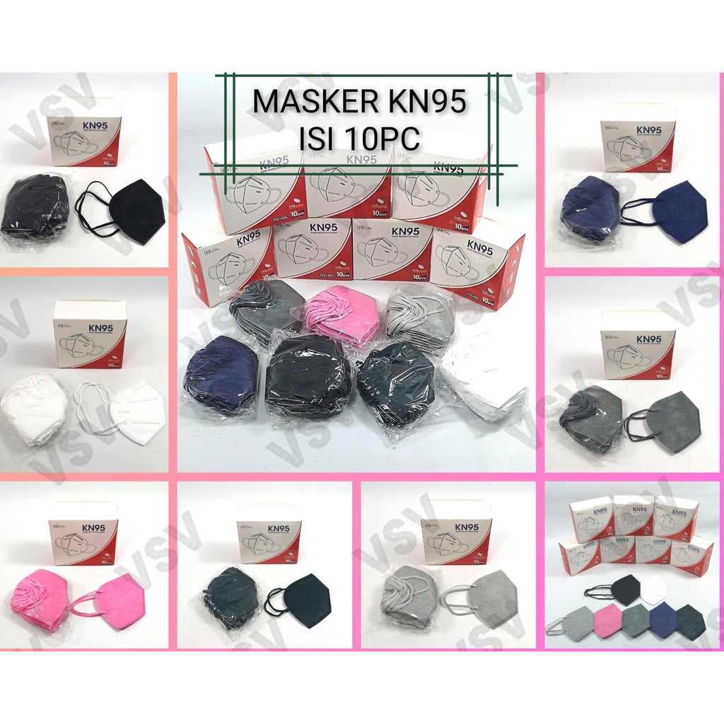 Masker KN95 5 ply Kualitas Premium Hijab/Biasa (Ada box)