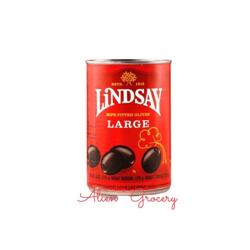 LINDSAY Olives Pitted Ripe Large 6oz