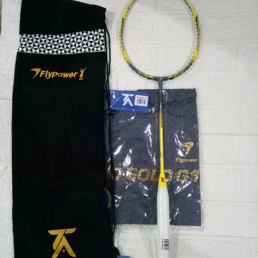 RAKET BADMINTON FLYPOWER RIO GOLD G1 FREE KAOS DAN TAS
