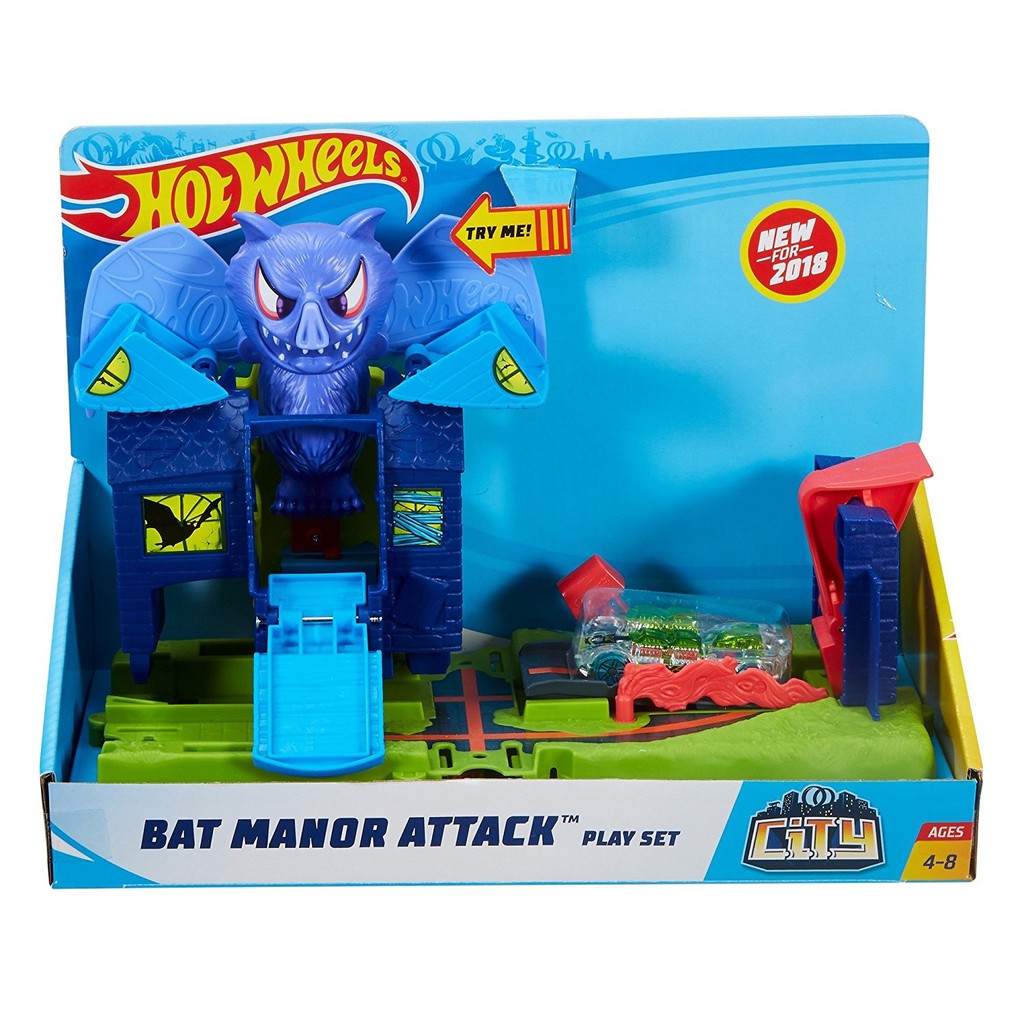 Hot Wheels City Bat Manor Attack Playset ORIGINAL