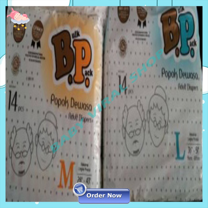 Diapers Bp M14 /L14 Popok dewasa BULK PACK (BP) Adult Diapers Popok Dewasa BP BULK PACK REKAT NS 251