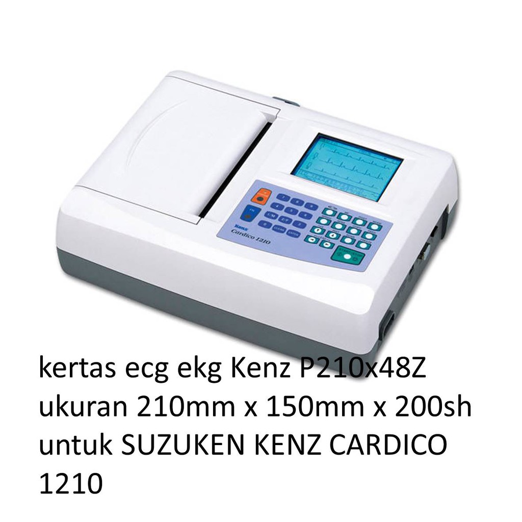 Jual kertas ecg ekg Kenz P210x48Z ukuran 210mm x 150mm x 200sh untuk ...
