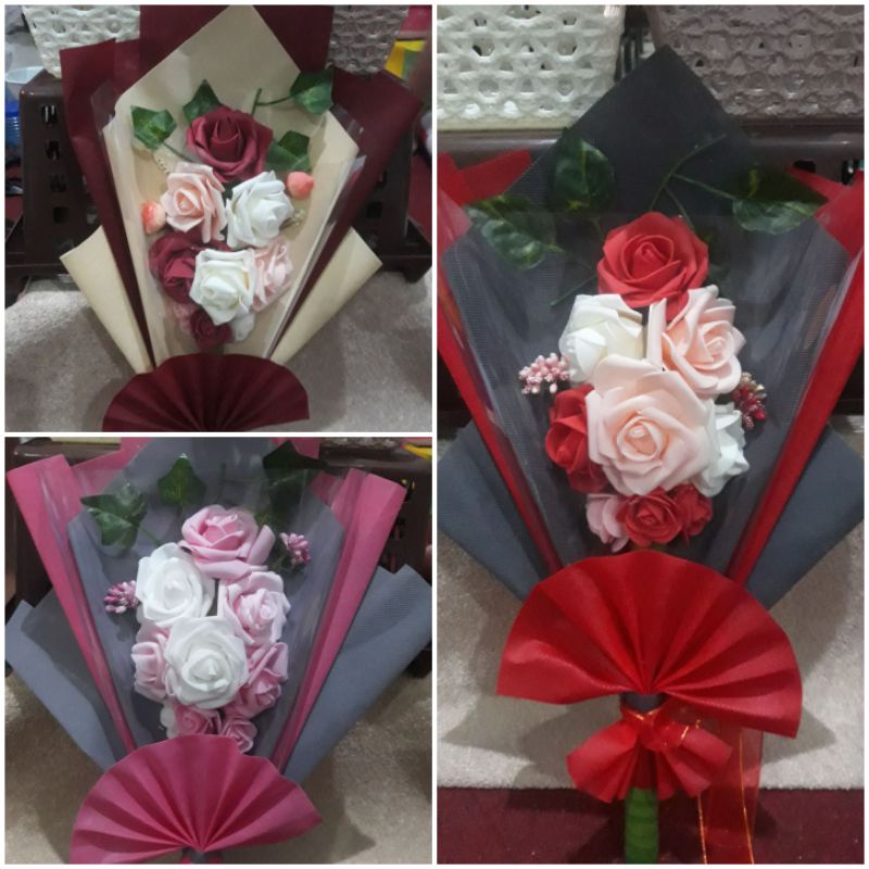 Buket bunga spon, murah meriah n caantik