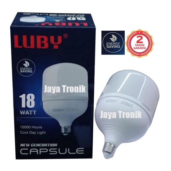 Lampu LED Putih 18 Watt Bohlam Capsule Luby New Generation Samsung Inside SNI Original