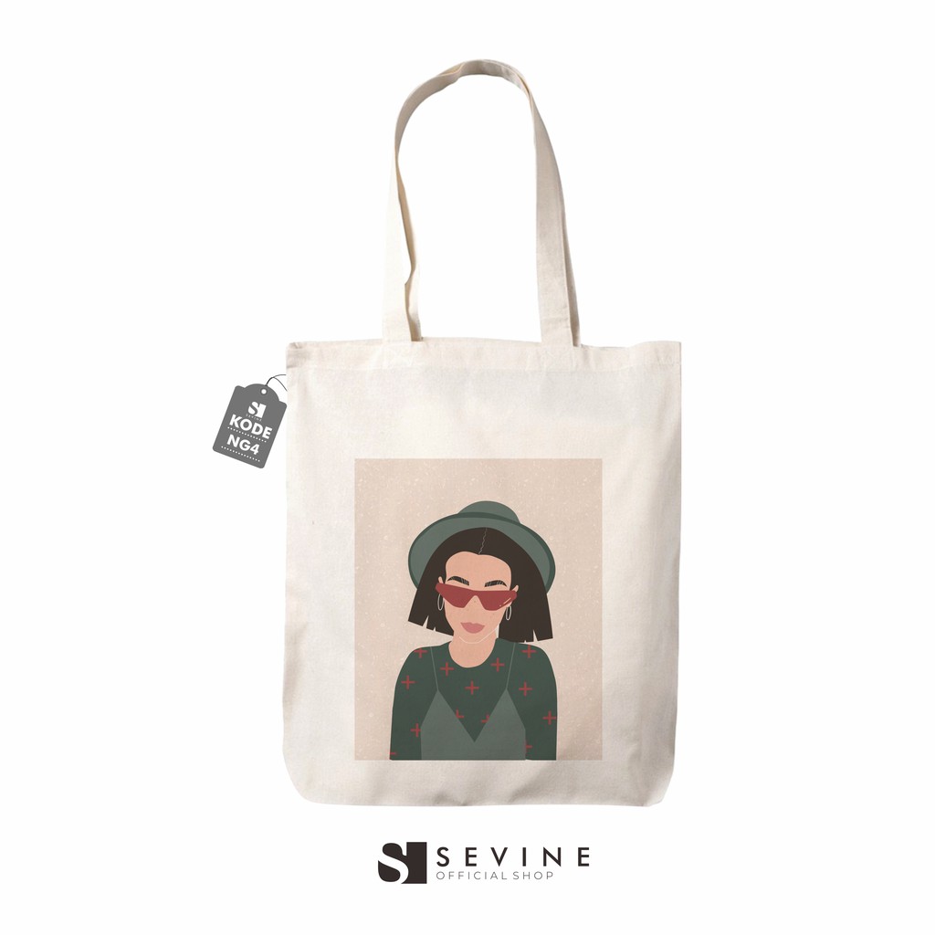 Sevine Tote Bag Tas Wanita Totebag Resleting Wanita Custom Nordic Girly - NG