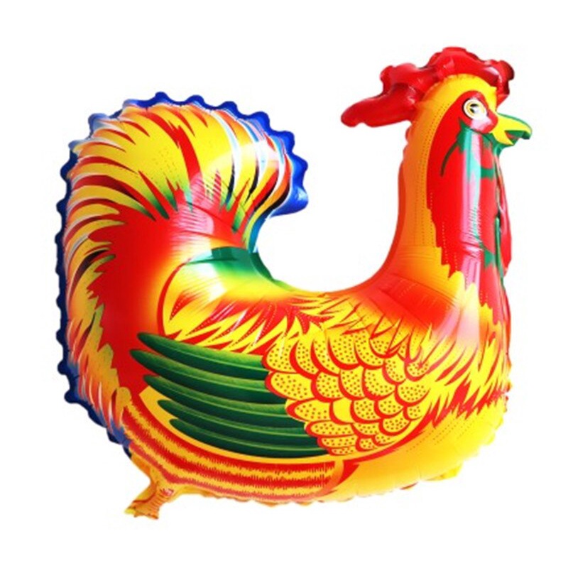 GROSIR 50 BIJI  Balon Foil AYAM JAGO BESAR warna – GROSIR BALON GAS PARASIT AYAM JAGO WARNA - BALON