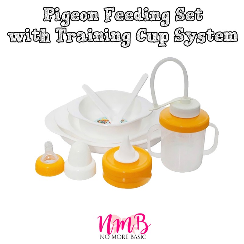 Pigeon Feeding Set Mini / Juice Feeder / Training Cup System - Set Makan Bayi