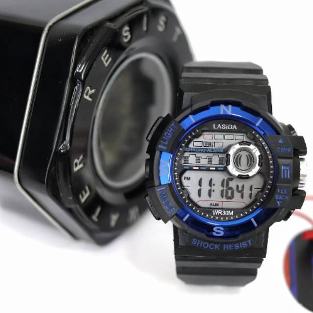 Jam Tangan Pria cowok Water Resistance Lasida  LD01 Rubber