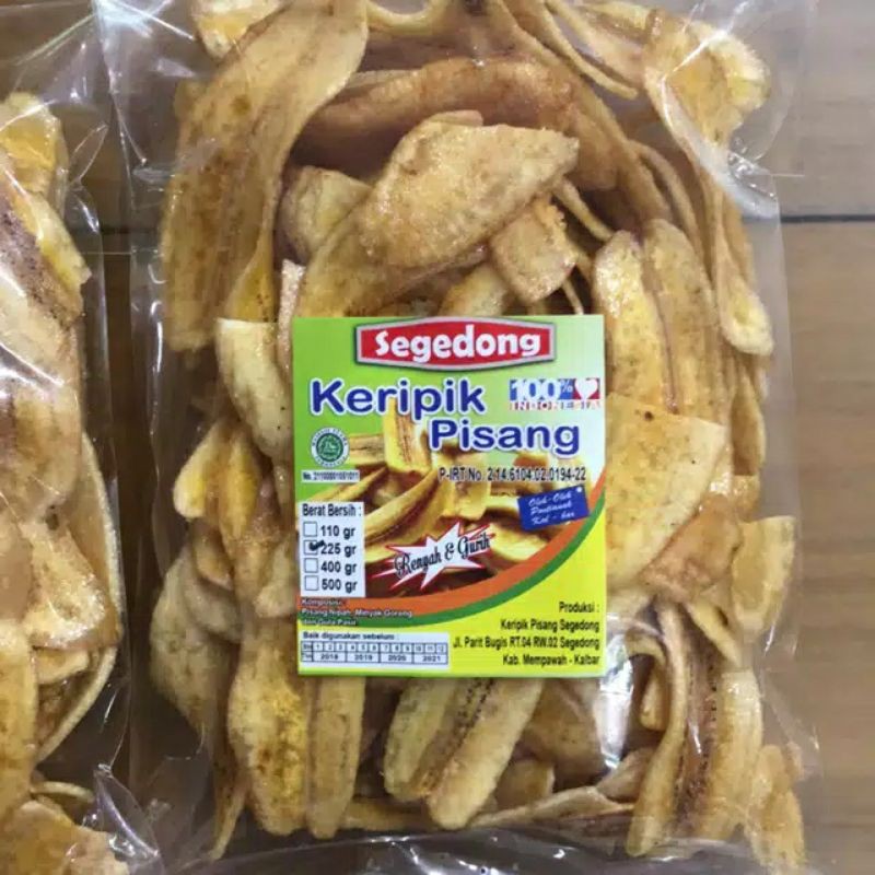 

KRIPIK PISANG SEGEDONG, KRIPIK PISANG GURIH 225gr / CEMILAN KRIPIK PISANG