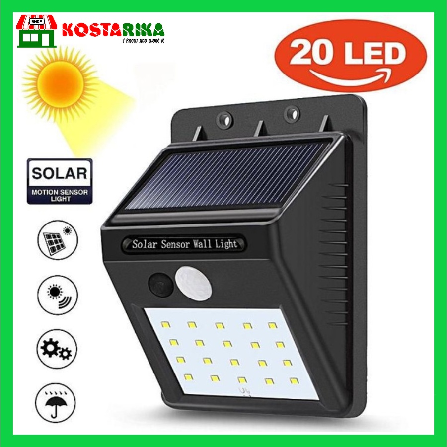 Solar Sensor Wall Light Atau Lampu Sensor Tenaga Surya LED Lampu Taman Dinding 8 20 25 dan 30 LED