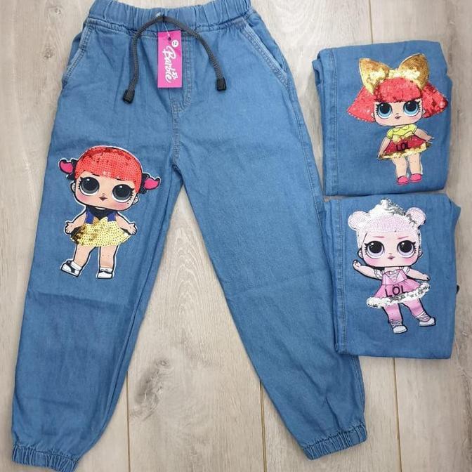 Celana Jeans Anak Perempuan - jogger anak lol