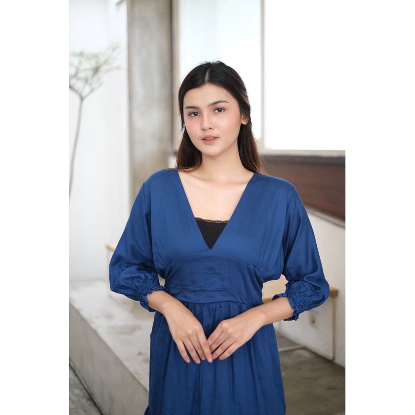 Basic Dress Rayon Zeta Lengan Panjang