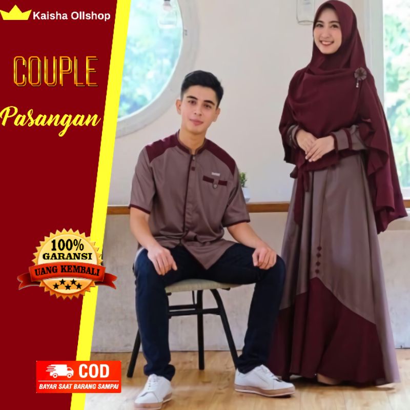 Couple Muslim Gamis Set Gamis Couple Pasangan Gamis Gamis Couple Baju Couple Pasangan Sarimbit Coupl