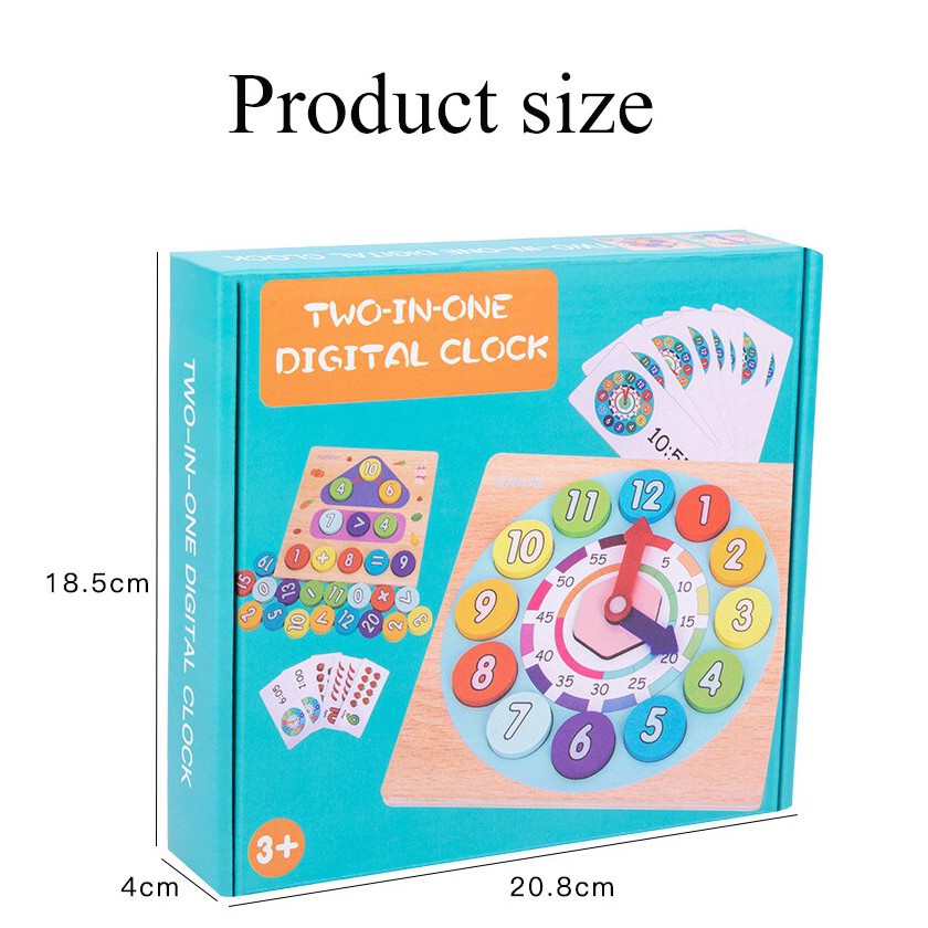 2in1 Letter Clock Matching Mainan Montessori anak Mainan Kayu Puzzle Kayu Wooden Puzzle Wooden Toys