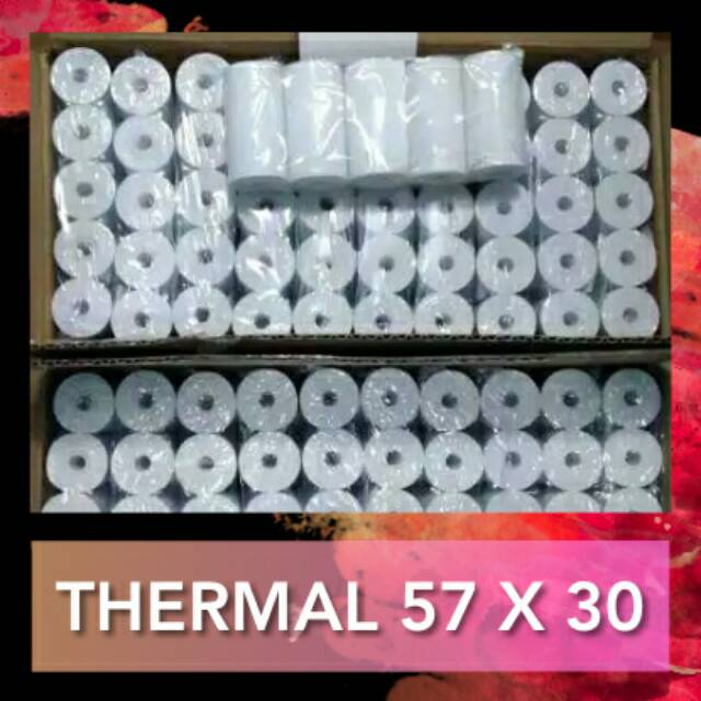 

Kertas thermal struk kasir 57x30 mm