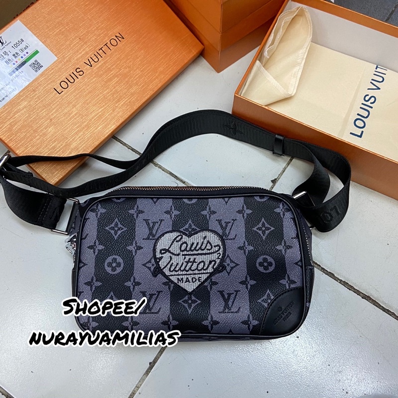 Waistbag Lv import free box waist bag lv wanita dan pria tas selempang lv