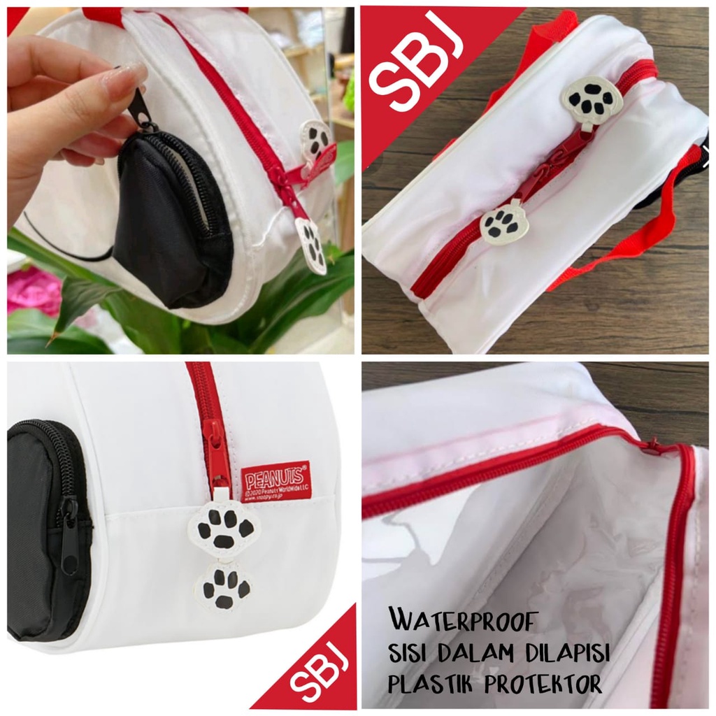 Tas multifungsi organizer kosmetik toiletries / tas gadget / tas mainan / tas jalan - jalan / tas bekal SNOOPY