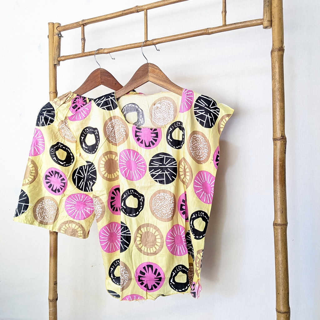 Baju Tidur Tanpa Lengan Piyama Krill Setelan Midi Homewear Homey Dress Baby Doll Dewasa Nyaman Di Rumah Santai WFH Rayon One Set Pajamas-lemon soft yellow