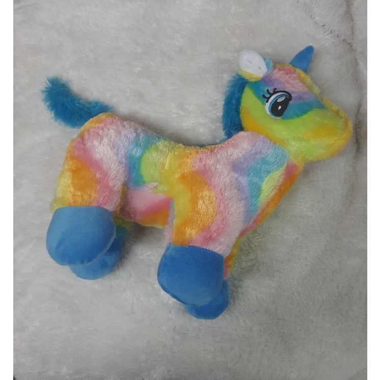 BONEKA Unicorn Rainbow Led dan non led Litle poni size XL &amp; L