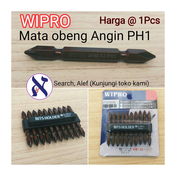 mata obeng plus PH1 wipro  ph 1 double head philips screw