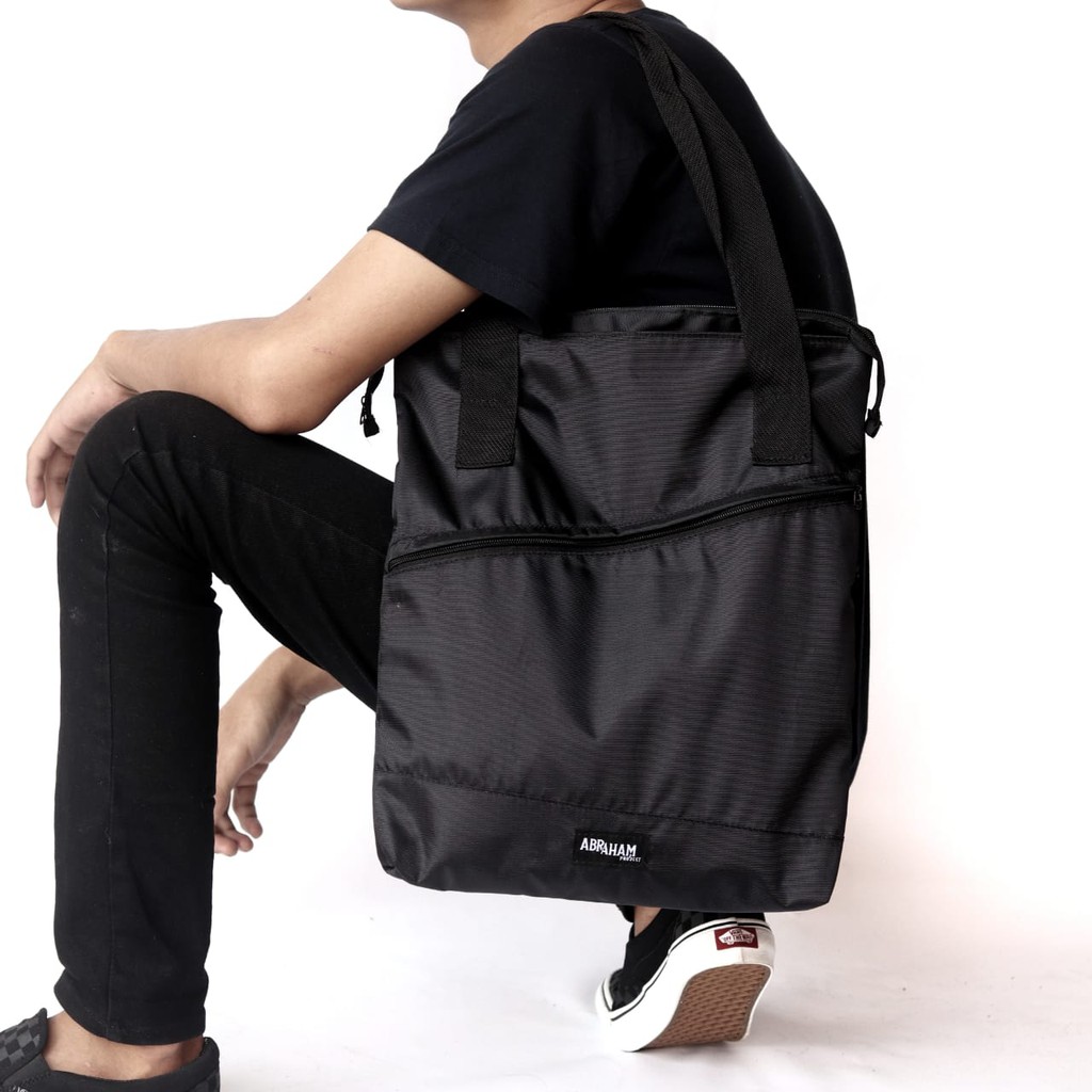 Tote Bag Kanvas Pria / Wanita Trendy Camera Besar Pakai Resleting H4919V Tj03 Jean Tote Burger B