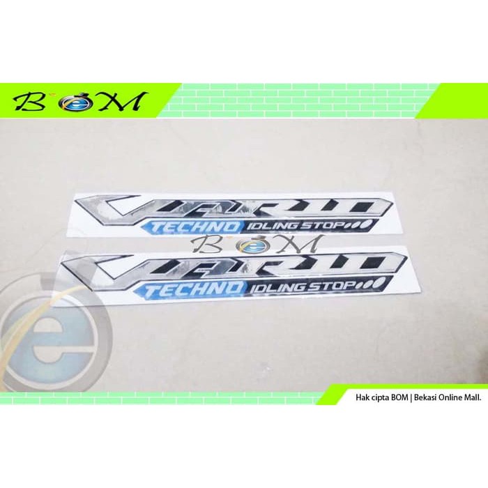 emblem logo lambang honda tulisan vario 125 150 techno idling stop