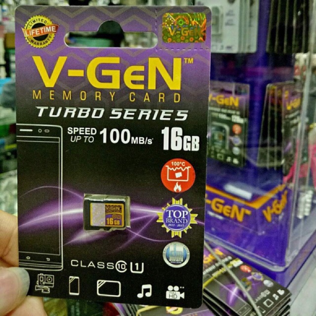 MEMORI vGEN MICRO SD CARD ORIGINAL V-GEN  SPEED 100MB/s CLASS10 TURBO SERIES 8G/16GB/32GB/64GB/128GB