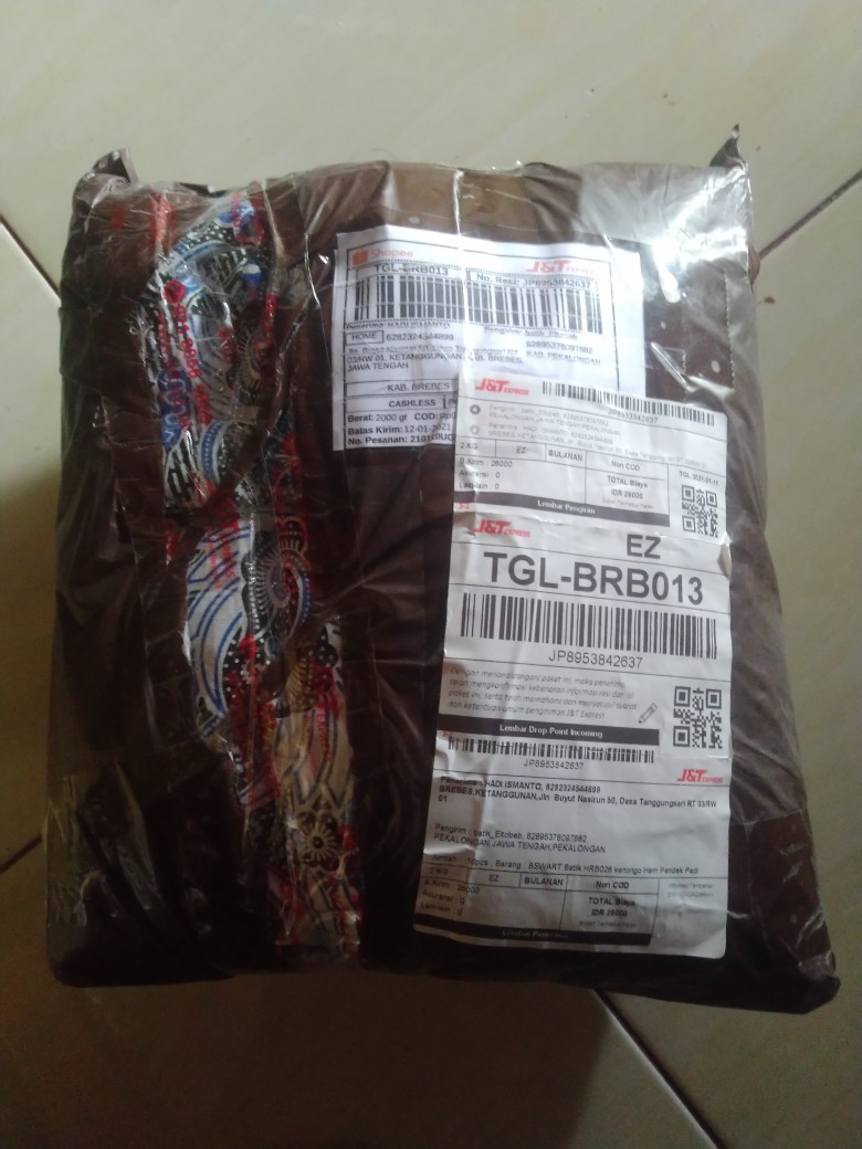 Bswart Batik Hrb026 Kenongo Hem Pendek Padi Pekalongan M L Xl Batik Pria Murah Modern Grosir