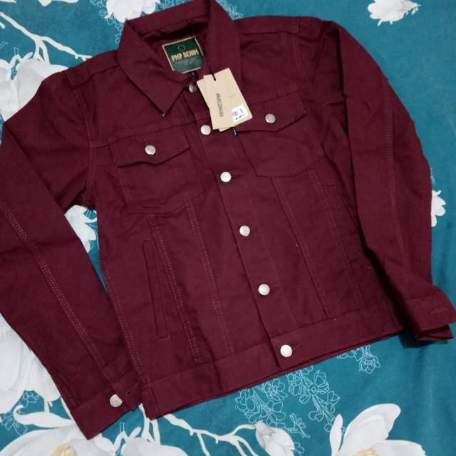 Jacket denim pmp skunk canvas burgundy