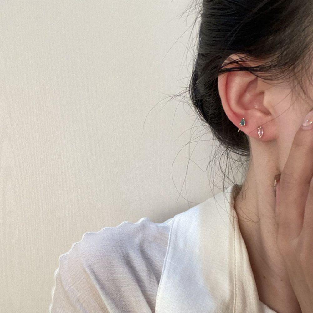 Mxbeauty Wanita Stud Anting Warna-Warni Ins Hypoallergeniic Berlian Imitasi Cantik Kristal Fashion Perhiasan