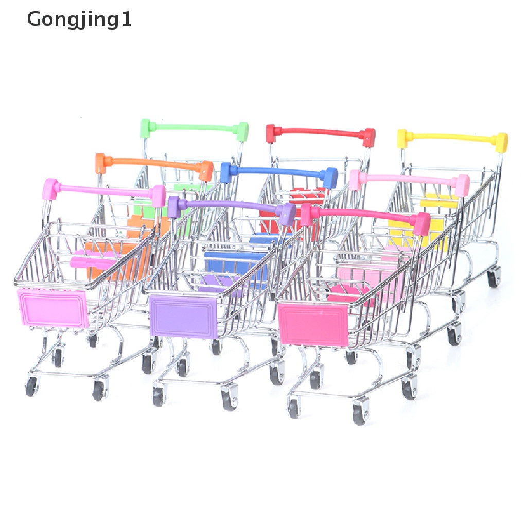 Gongjing1 1pc Mainan Trolley Belanja Supermarket Mini Untuk Anak