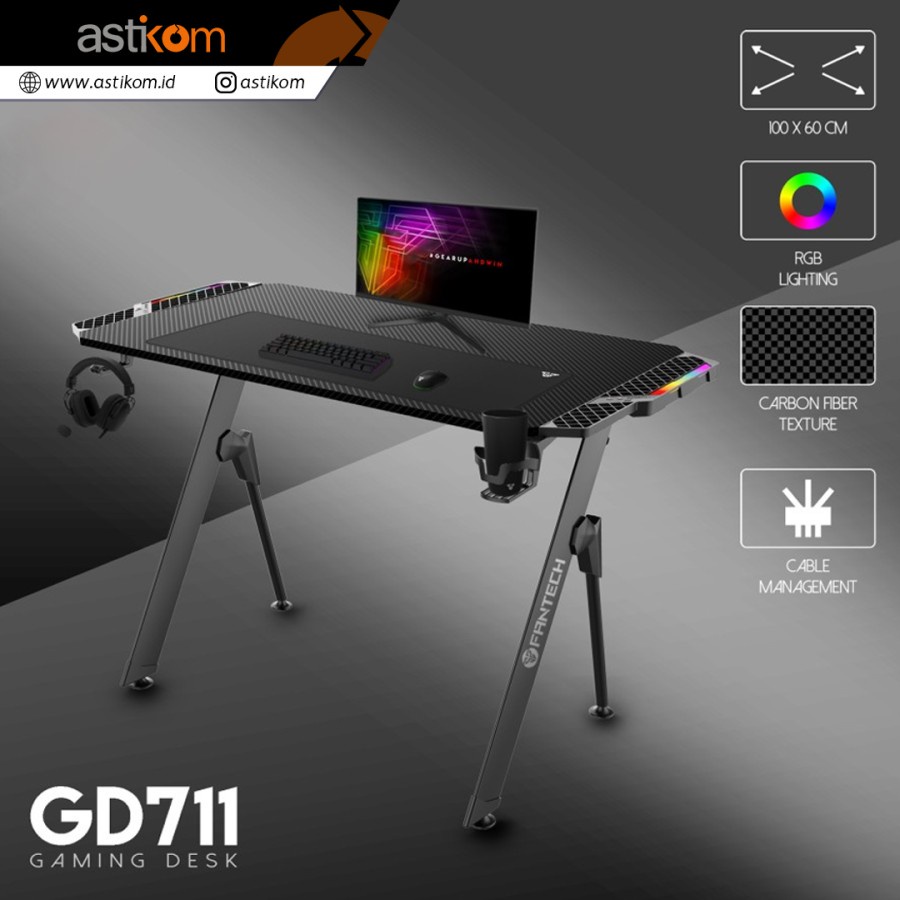 Gaming Desk Meja Gaming Fantech GD711 RGB - GD 711 GD-711