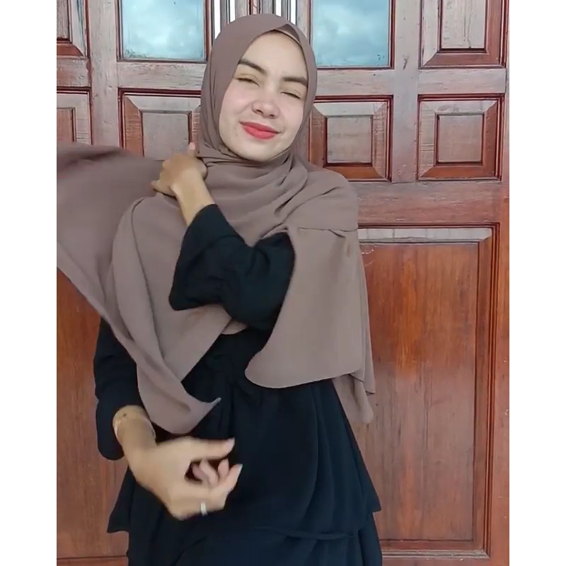 1 Pashmina Instan Karet Pasmina Karet Juleys-8