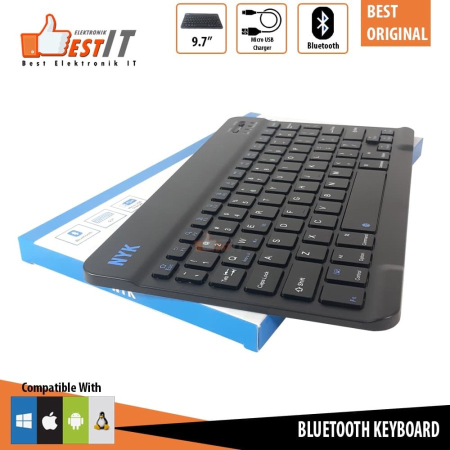 Mini Wireless Bluetooth Keyboard Slim NYK BT-90 Keyboard Bluetooth