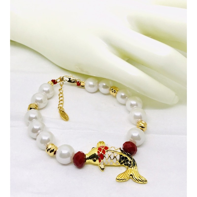 gelang tangan wanita //gelang mutiara//gelang ikan koi//gelang lapis emas