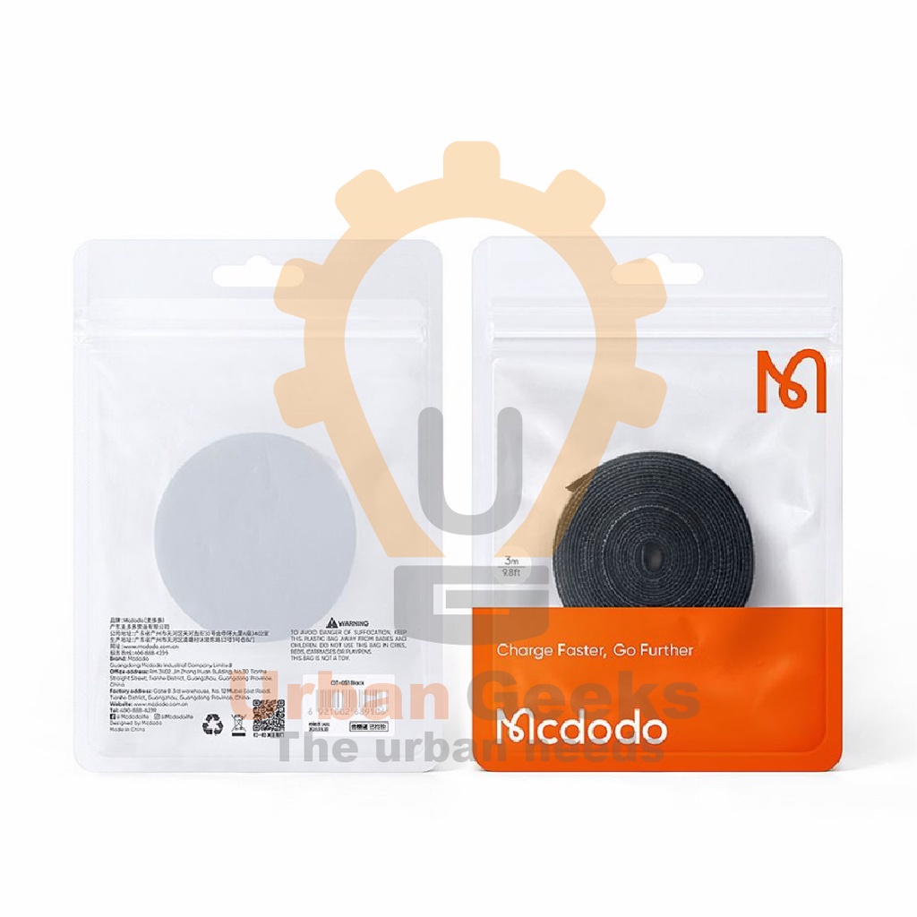 MCDODO VS-096 Velcro Strap Pengikat Perekat Klip Kabel Charger 1M &amp; 3M