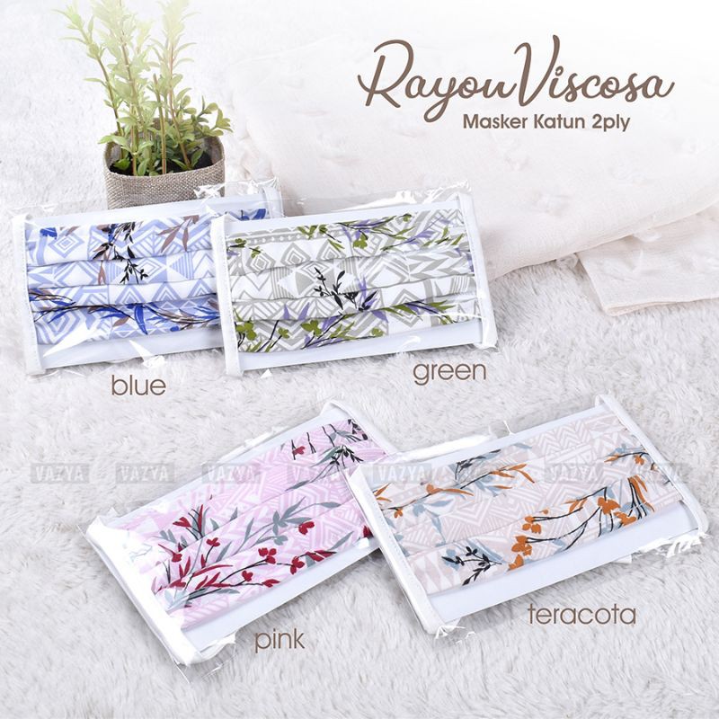 Masker Katun Rayon Viscosa 2ply Headloop