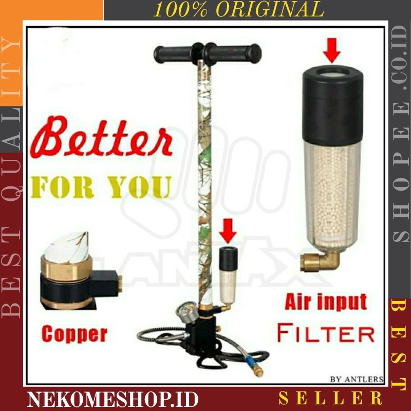 POMPA PUMP KOMPA PCP DIVING DOUBLE FILTER POMPA SENAPAN ANGIN PAINTBAL ORIGINAL IMPOR IMPORT TX088