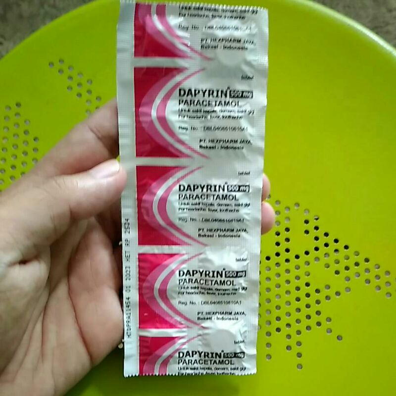 DAPYRIN® Paracetamol 500 mg (Obat Turun Panas, Sakit Kepala, Sakit Gigi)