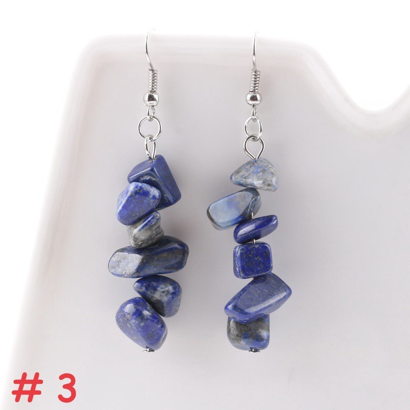 Anting Batu 7 Chakra Reiki Natural Stone