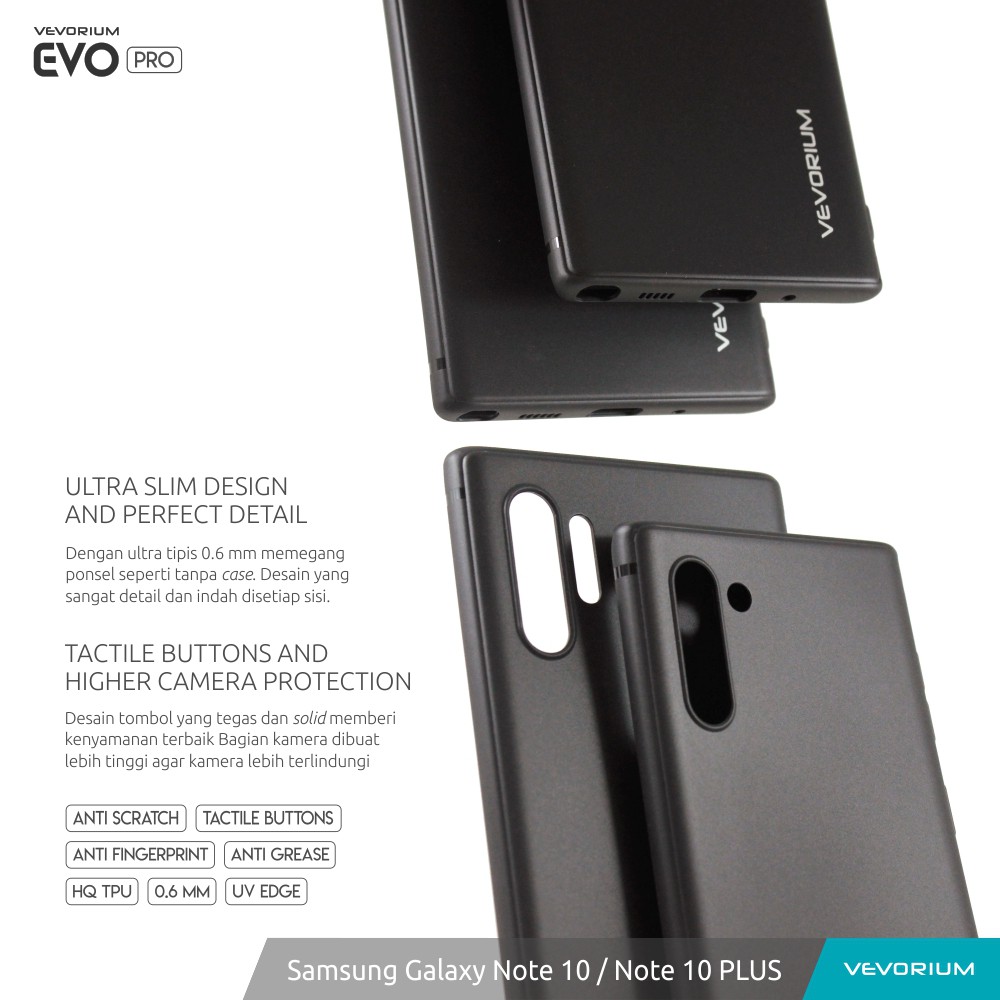 VEVORIUM EVO PRO Samsung Galaxy Note 10 PLUS Note 10 Biasa Soft Case Softcase