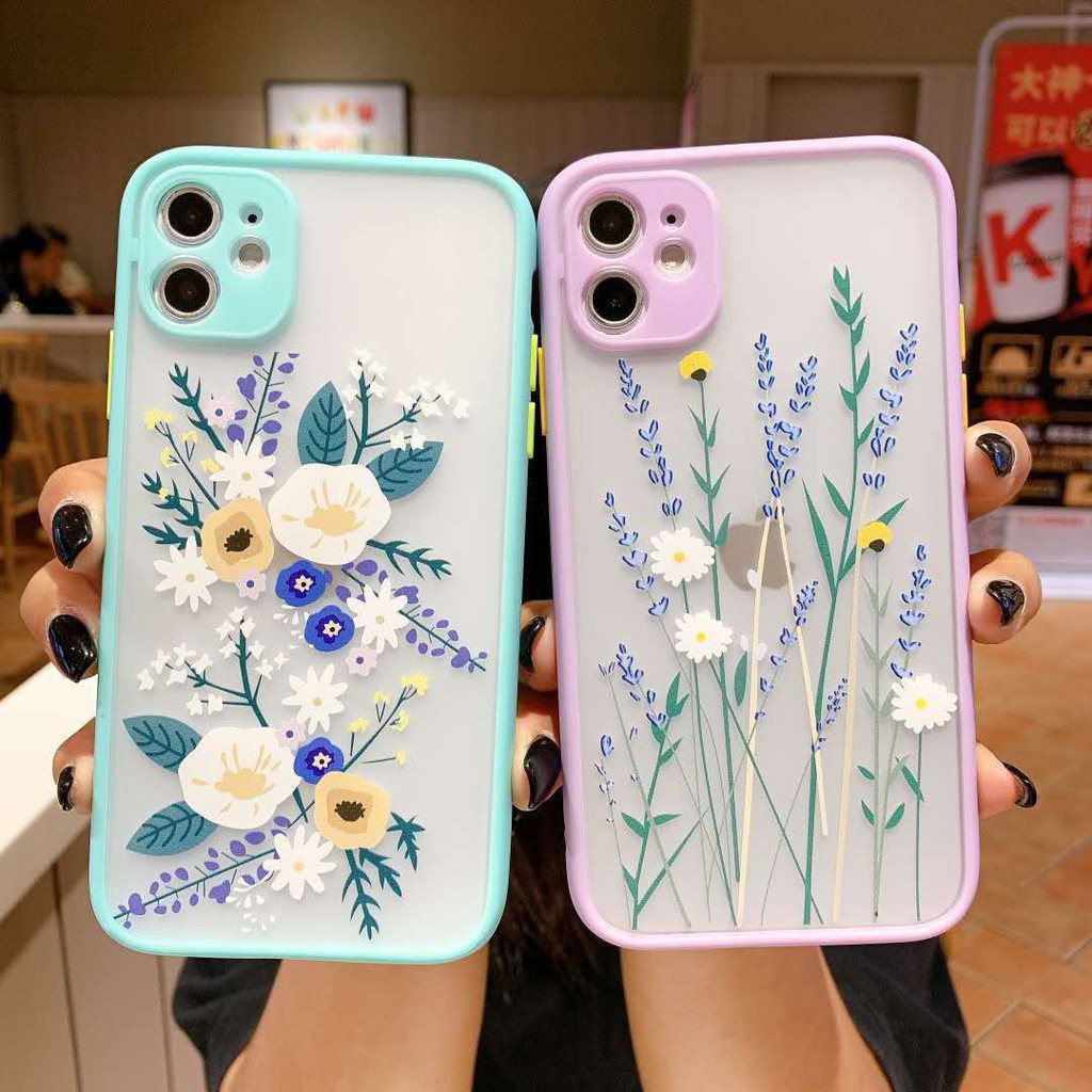 Soft Case Bahan Tpu Motif Bunga Untuk Iphone 11 Pro Max X Xs Max Xr 8 7 Plus Se2020