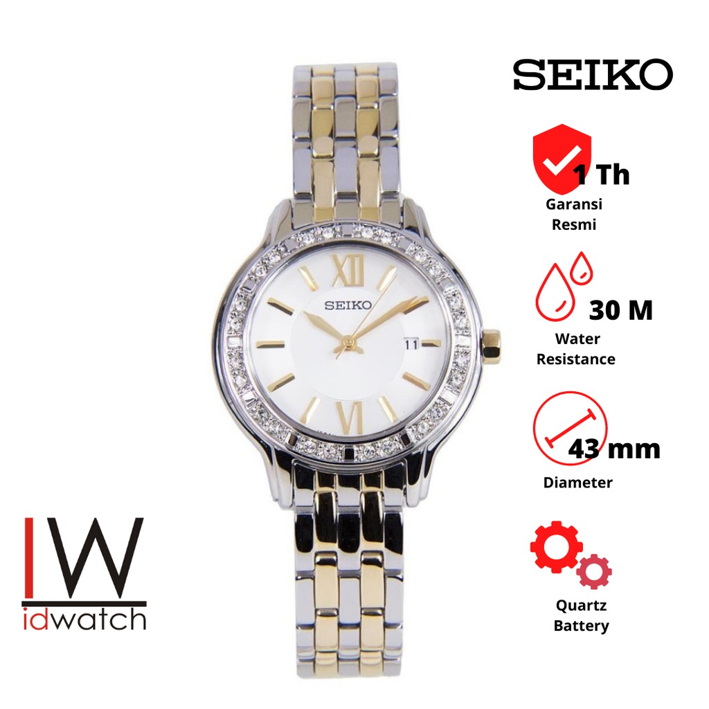 Seiko SXDG73P1 Jam Tangan Wanita Original SXDG73 Cewek Perempuan Strap Rantai Stainless Steel