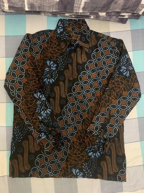 Batik Couple Keluarga Sania Ruffle Ori Ndoro Jowi Dnt Seno Biru