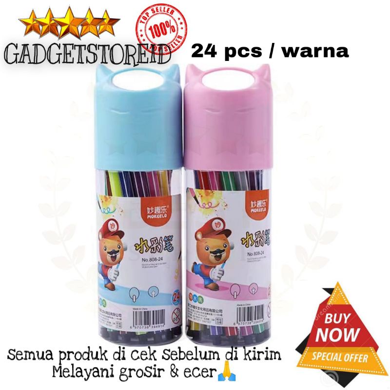 

GG - Spidol watercolor 24warna / PCS Washable maker pen spidol warna 24 warna / Pcs