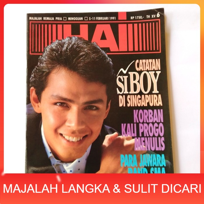 Majalah HAI No.6 Feb 1991 Cover THOMAS DJORGHI Langka